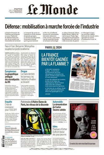Le Monde du 18 Avril FRENCH PDF 2024