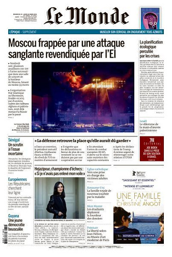 Le Monde + Le Mag du 24 Mars (FRENCH) 2024