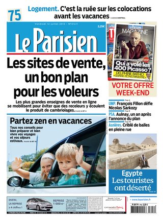 Le Parisien + cahier Paris du vendredi 12 juillet 2013 -PDF-