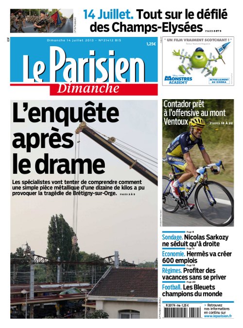 Le Parisien du Dimanche 14 juillet 2013