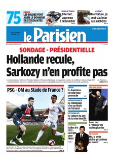 Le Parisien et cahier de paris edition du 10 Janvier 2012