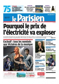Le Parisien et cahier de paris edition du 19 Janvier 2012